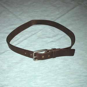 Brown leather belt